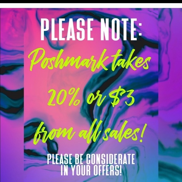 POSHMARK TAKES 20% ON ALL ORDERS - Picture 1 of 2